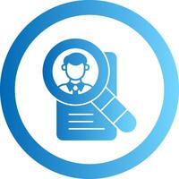Search Employee Gradient Circle Icon vector