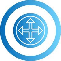 Arrow Gradient Circle Icon vector
