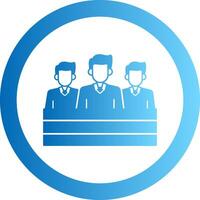 teachers Gradient Circle Icon vector