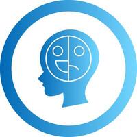 Mood Swings Gradient Circle Icon vector