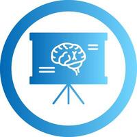 Brain Gradient Circle Icon vector