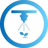 Drip Irrigation Gradient Circle Icon vector