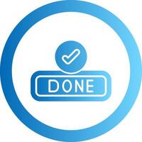 Done Gradient Circle Icon vector