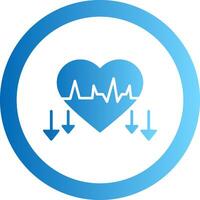Blood Pressure Drop Gradient Circle Icon vector