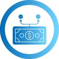 Expenses Division Gradient Circle Icon vector