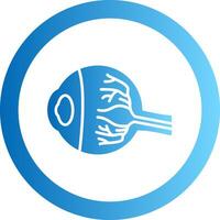 Eye Ball Gradient Circle Icon vector