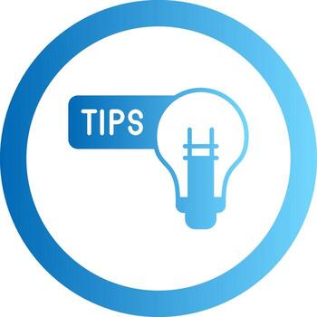 Tips Gradient Circle Icon vector