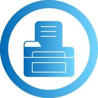 Open File Gradient Circle Icon vector