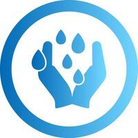 Sweaty Hands Gradient Circle Icon vector