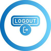 Logout Gradient Circle Icon vector
