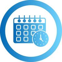Planner Gradient Circle Icon vector