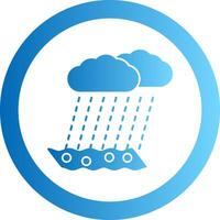Raining Gradient Circle Icon vector