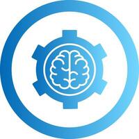Brain Functions Gradient Circle Icon vector