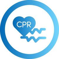 Cpr Gradient Circle Icon vector