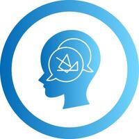 Confusion Gradient Circle Icon vector