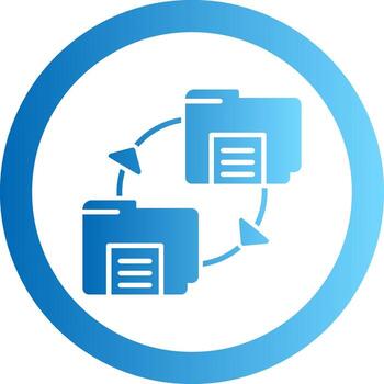 archivos intercambiar degradado circulo icono vector