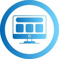 Web Template Gradient Circle Icon vector