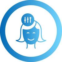 Self Control Gradient Circle Icon vector