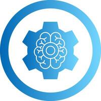 Brain Functions Gradient Circle Icon vector