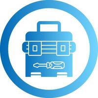 Tool Box Gradient Circle Icon vector