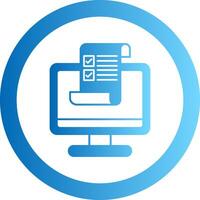 Brief Gradient Circle Icon vector