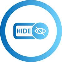 Hide Gradient Circle Icon vector