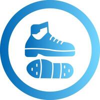 Tap Shoes Gradient Circle Icon vector