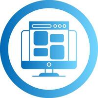 Website Template Gradient Circle Icon vector