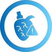 Heart Attack Gradient Circle Icon vector