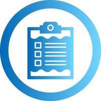 Clipboard Gradient Circle Icon vector