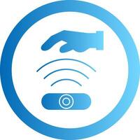 Hand Sensor Gradient Circle Icon vector