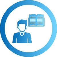 Lifelong Learning Gradient Circle Icon vector