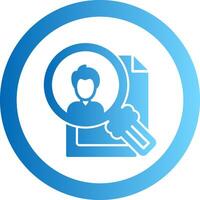 Search Employee Gradient Circle Icon vector