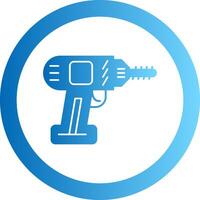 Power Drill Gradient Circle Icon vector
