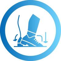 Toe Heel Gradient Circle Icon vector