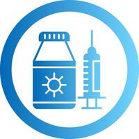 Vaccine Gradient Circle Icon vector