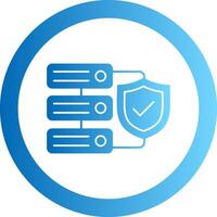 Data Protection Gradient Circle Icon vector