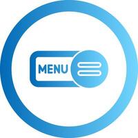 Menu Gradient Circle Icon vector
