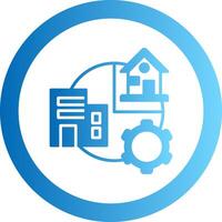 Hybrid Work Gradient Circle Icon vector