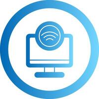 Internet Access Gradient Circle Icon vector