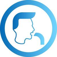 Nausea Gradient Circle Icon vector