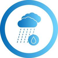 Rain Gradient Circle Icon vector