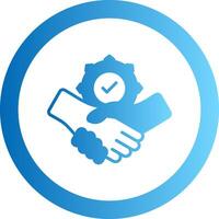 Cooperation Gradient Circle Icon vector