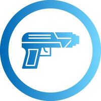 Starting Gun Gradient Circle Icon vector