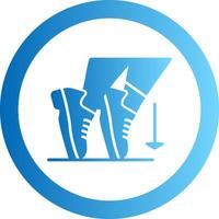Toe Stand Gradient Circle Icon vector