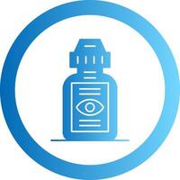 Eyedrops Gradient Circle Icon vector