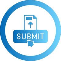 Submit Gradient Circle Icon vector