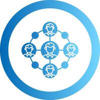 Remote Access Gradient Circle Icon vector
