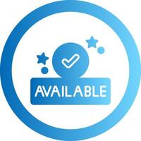 Available Gradient Circle Icon vector