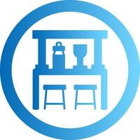 Bar Gradient Circle Icon vector